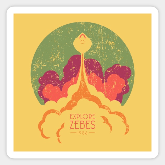 Explore Zebes Sticker by djkopet